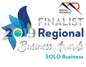 Mineral Resources Finalist 2019 Regional Business Awards Solo Business
