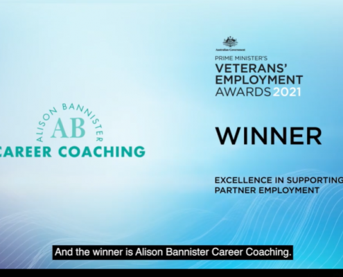 Winner Excellence in Supporting Partner Employment 2021 Prime Minister's Veterans Employment Awards